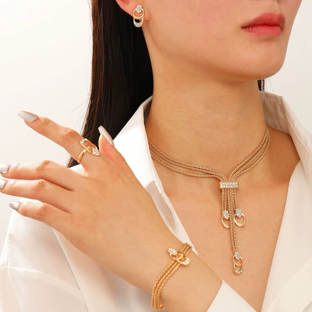 KissWife : Parure Dorée 4 Pièces