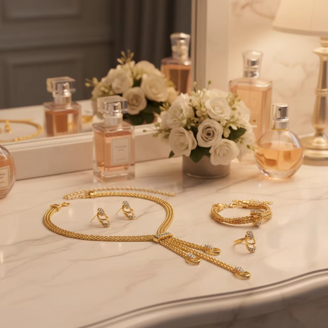 KissWife : Parure Dorée 4 Pièces